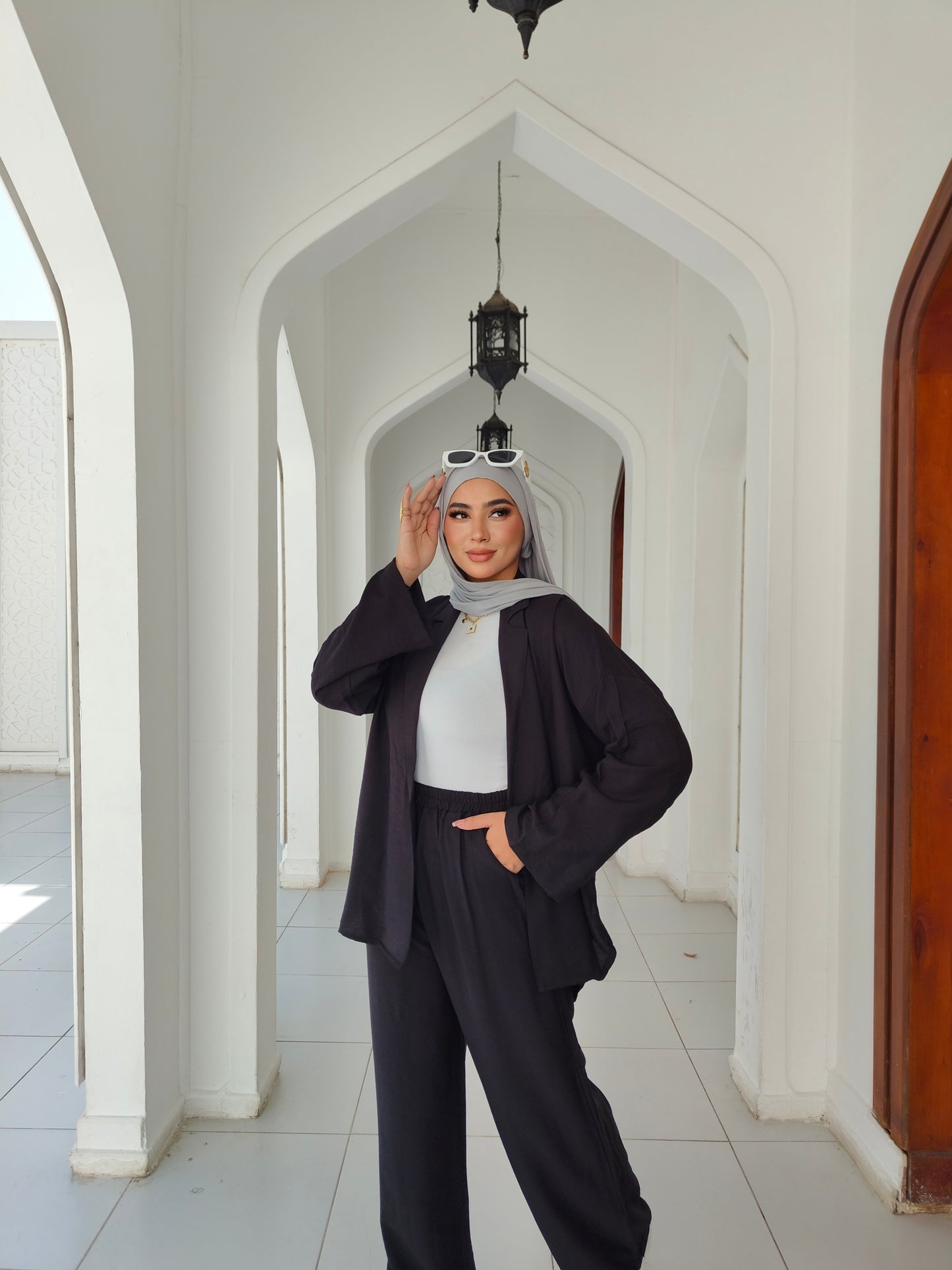 Black Linen Set