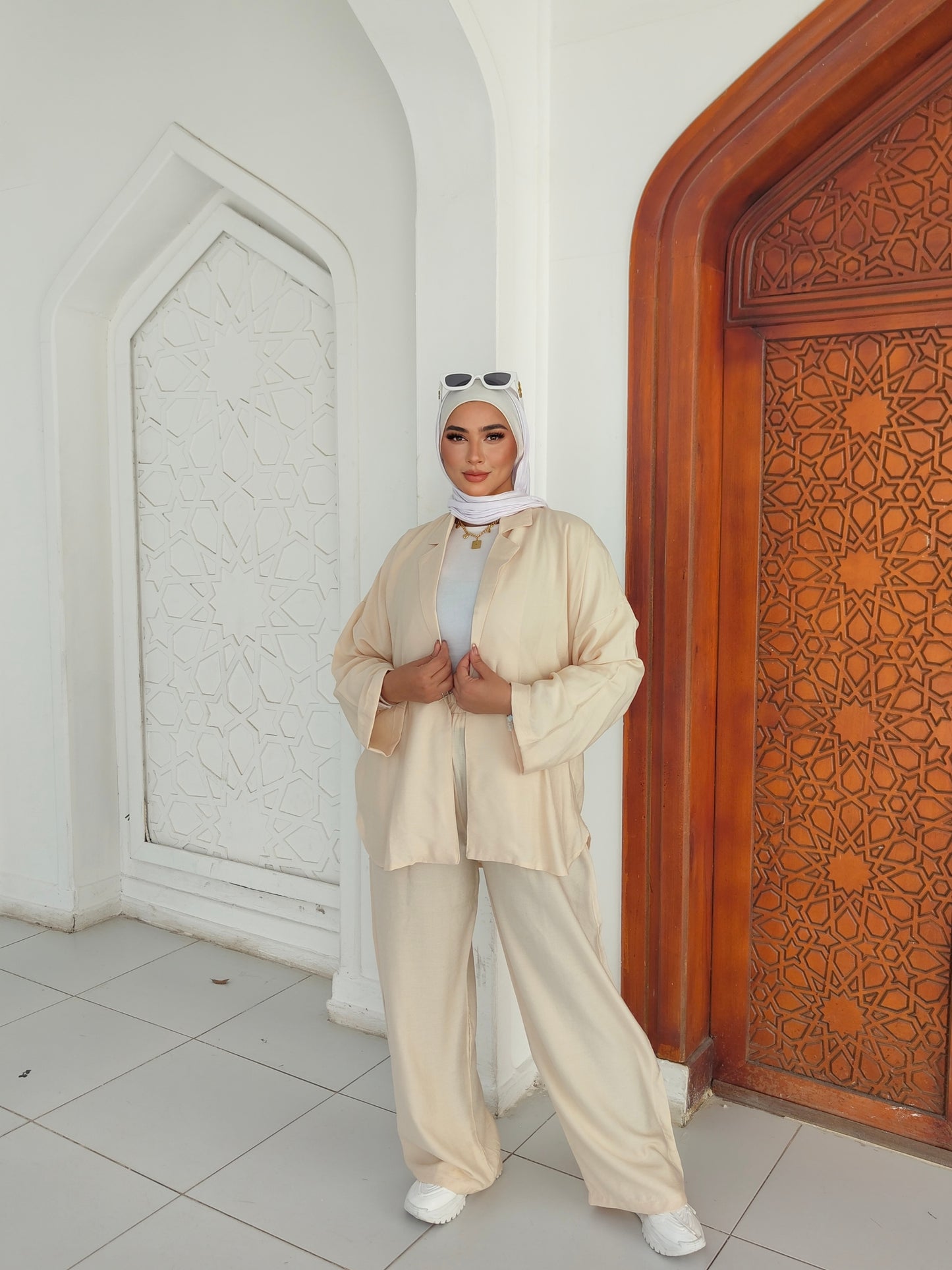 Beige Linen Set