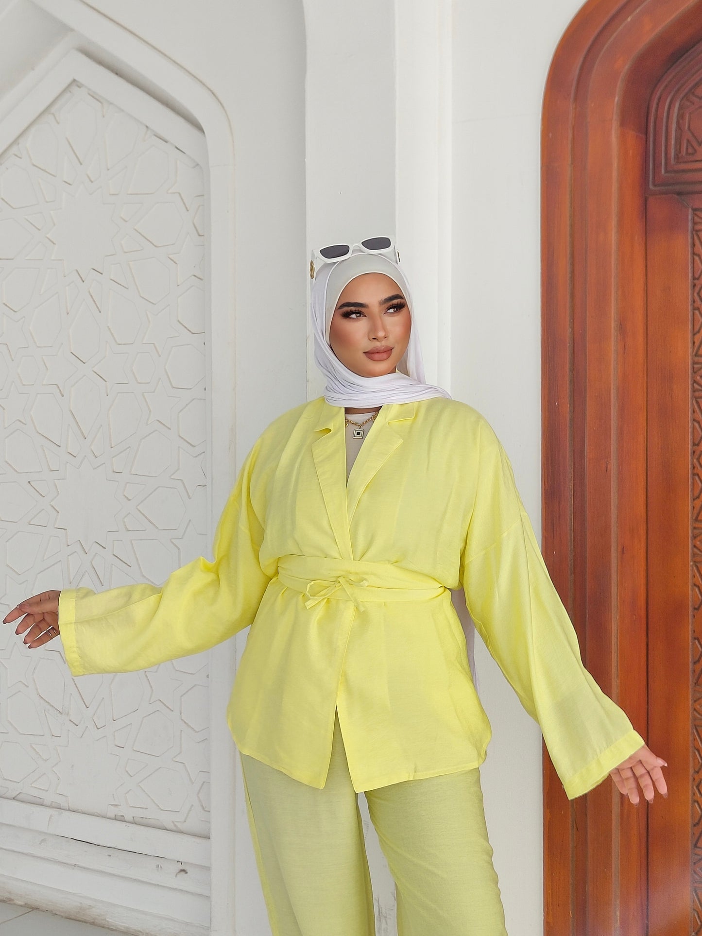 Yellow Linen Set