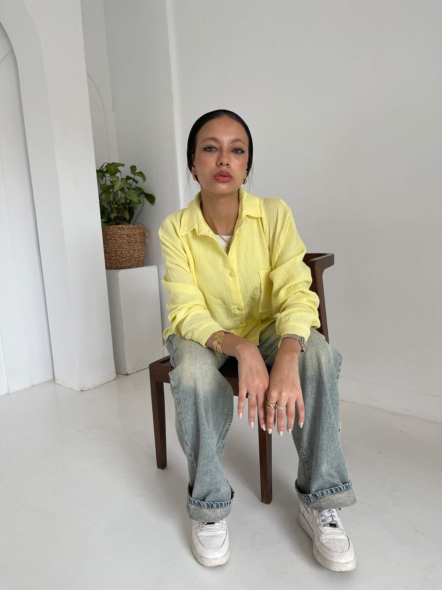 Muslin shirt _ Yellow
