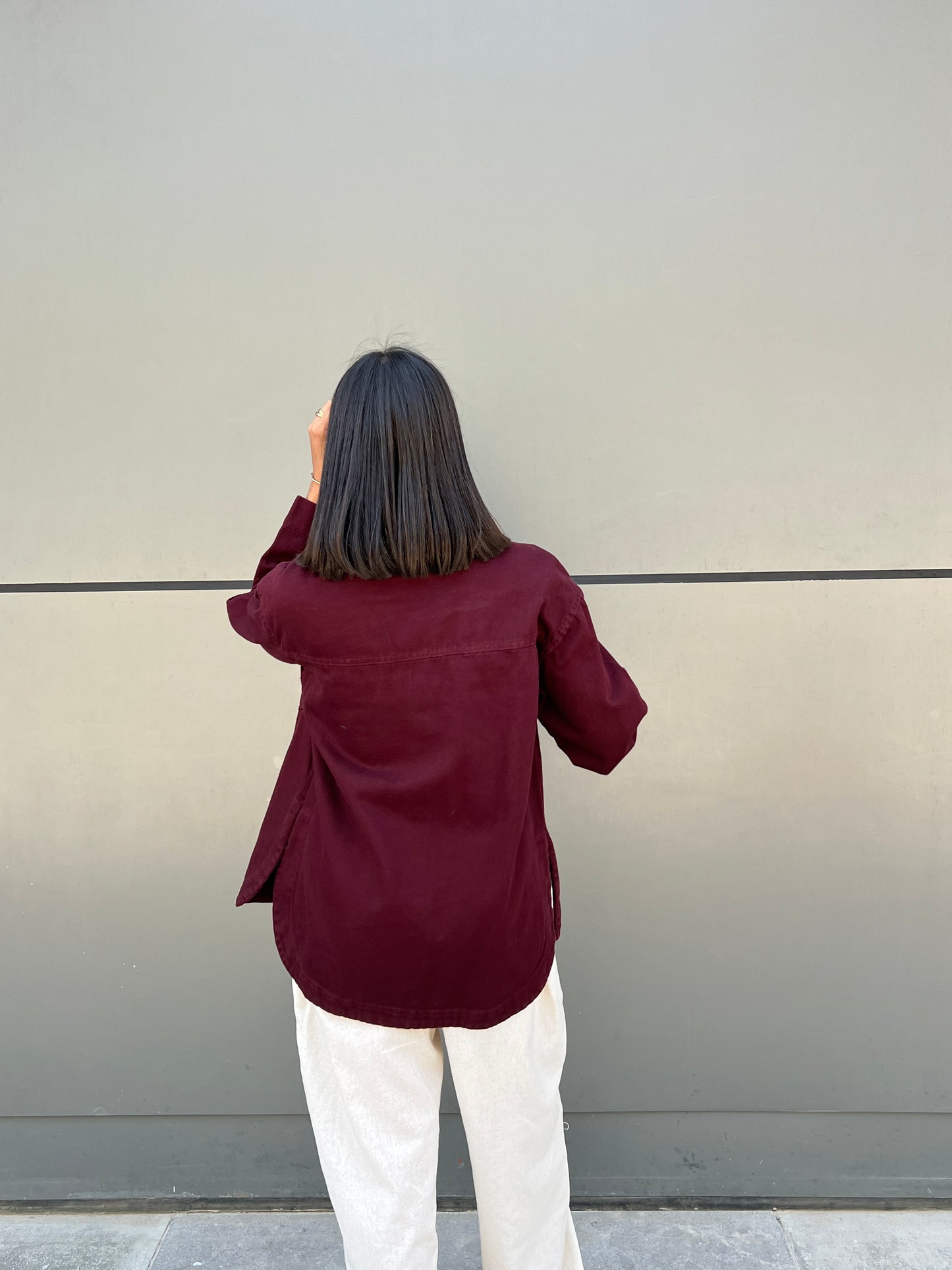 Denim Burgundy Shirt