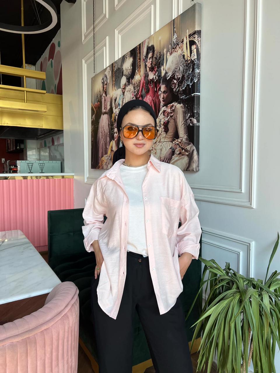 LINEN SHIRT - PINK