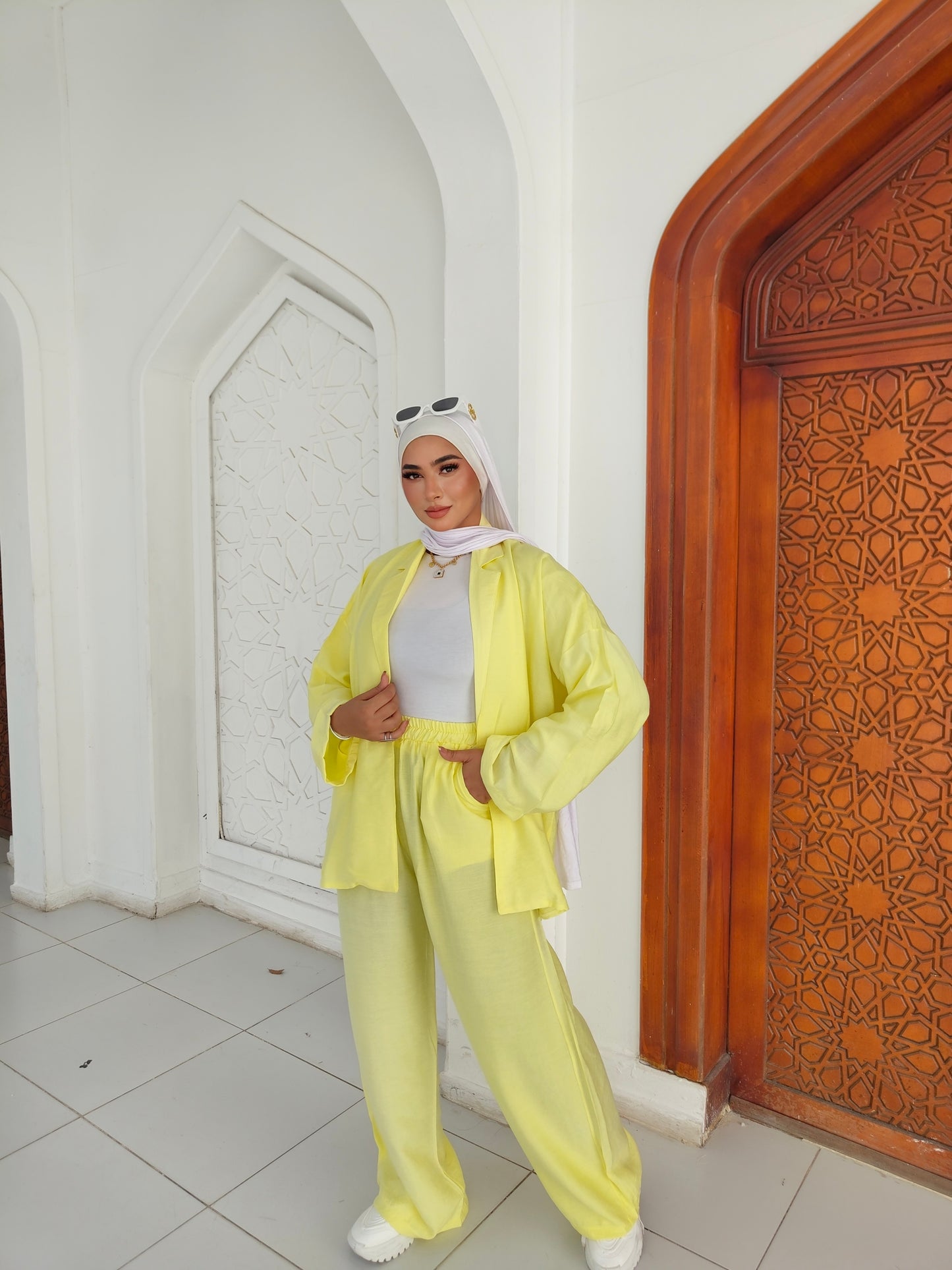 Yellow Linen Set
