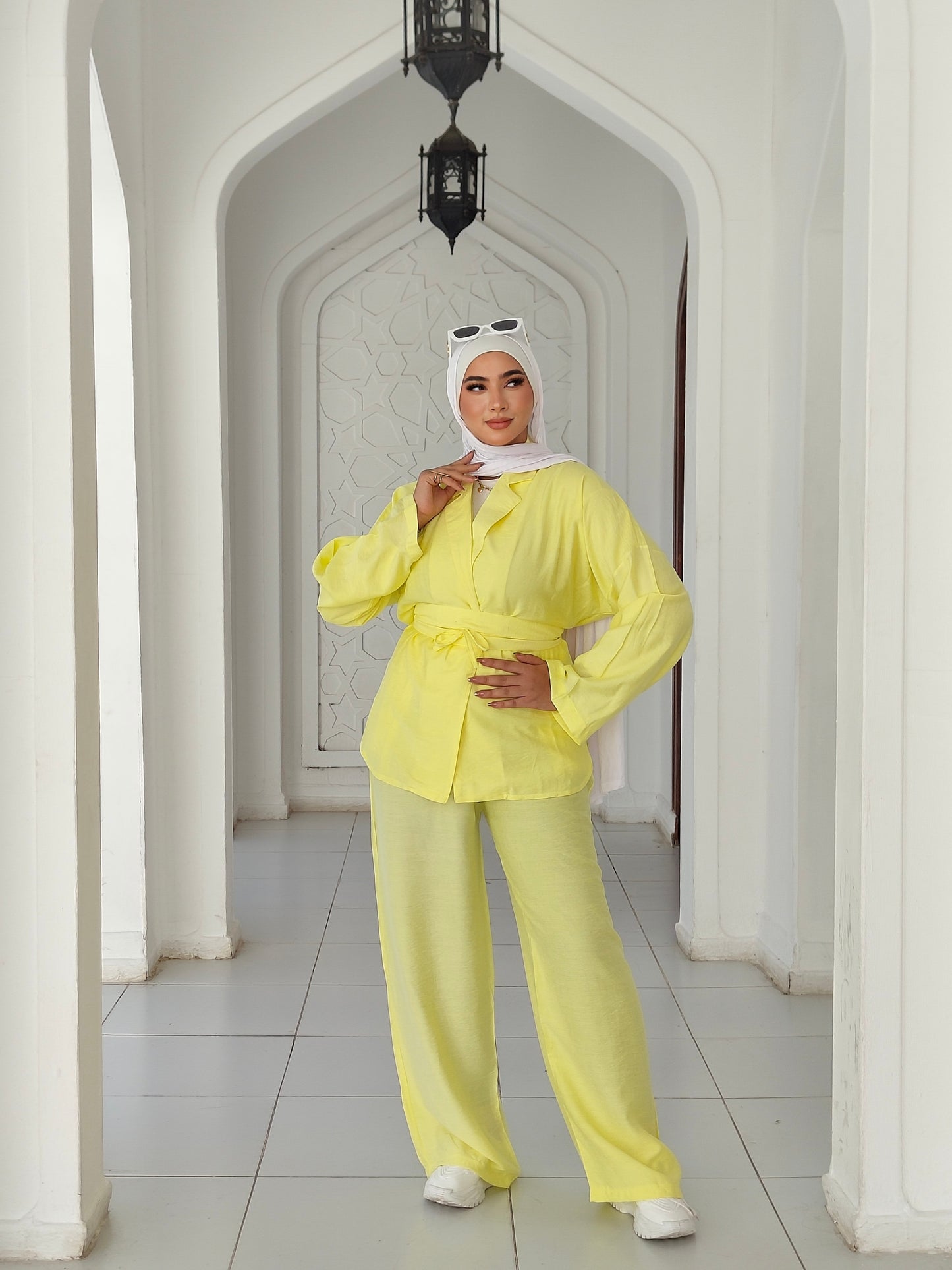 Yellow Linen Set