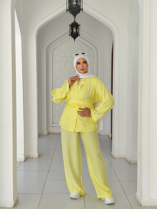 Yellow Linen Set