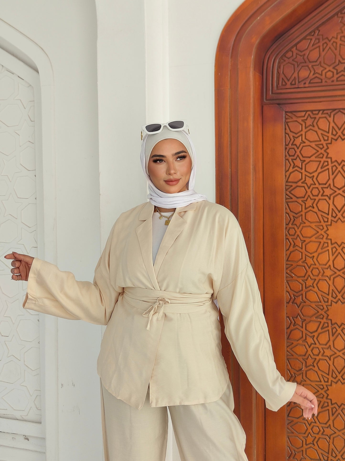 Beige Linen Set
