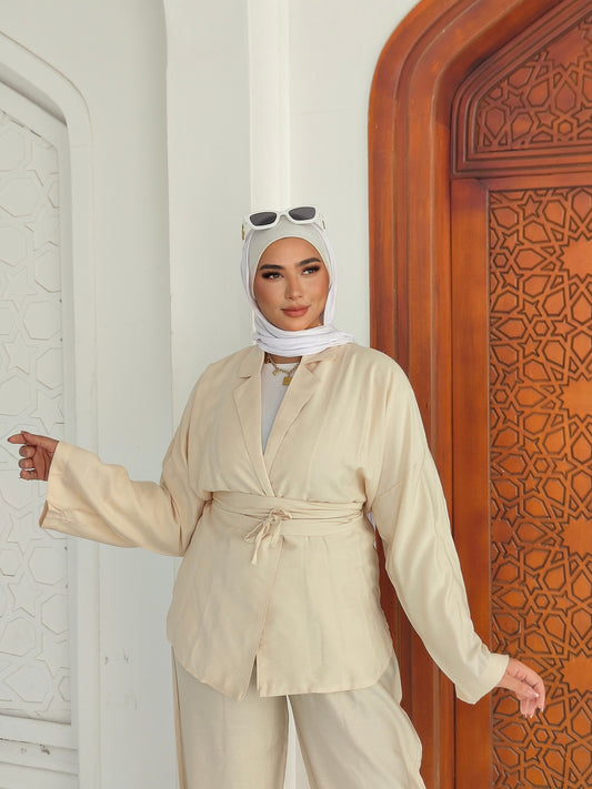 Beige Linen Set