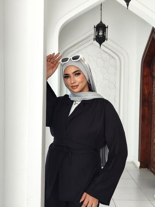 Black Linen Set