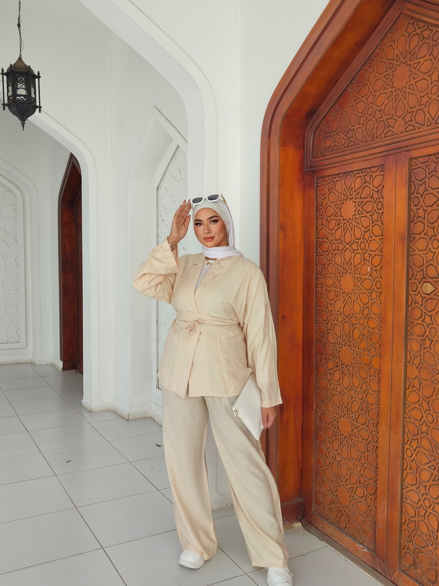 Beige Linen Set