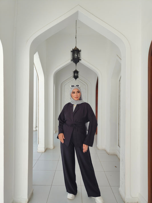 Black Linen Set
