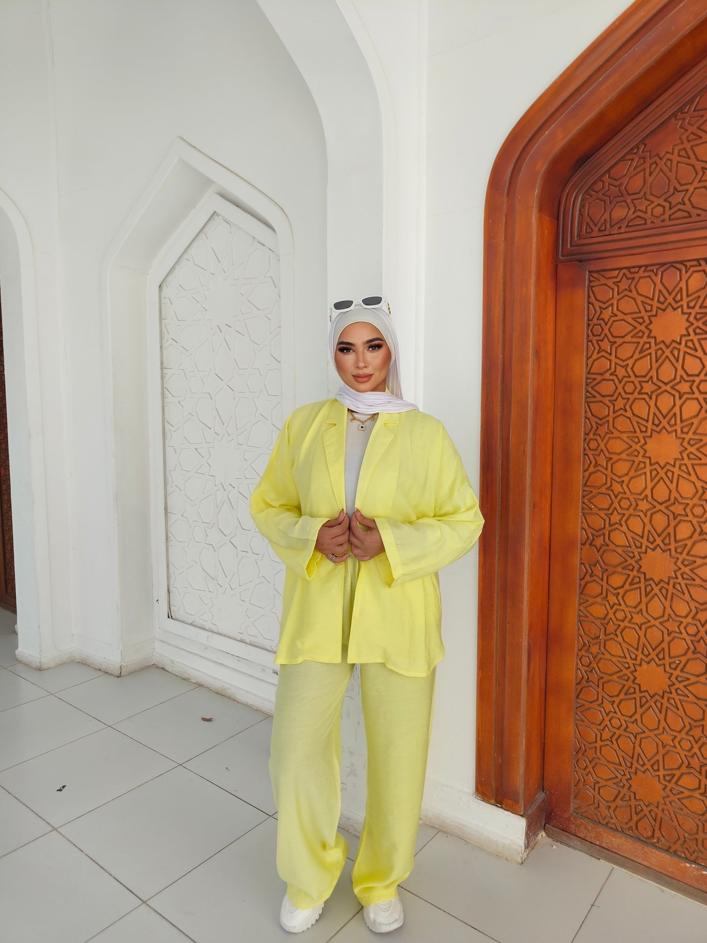 Yellow Linen Set
