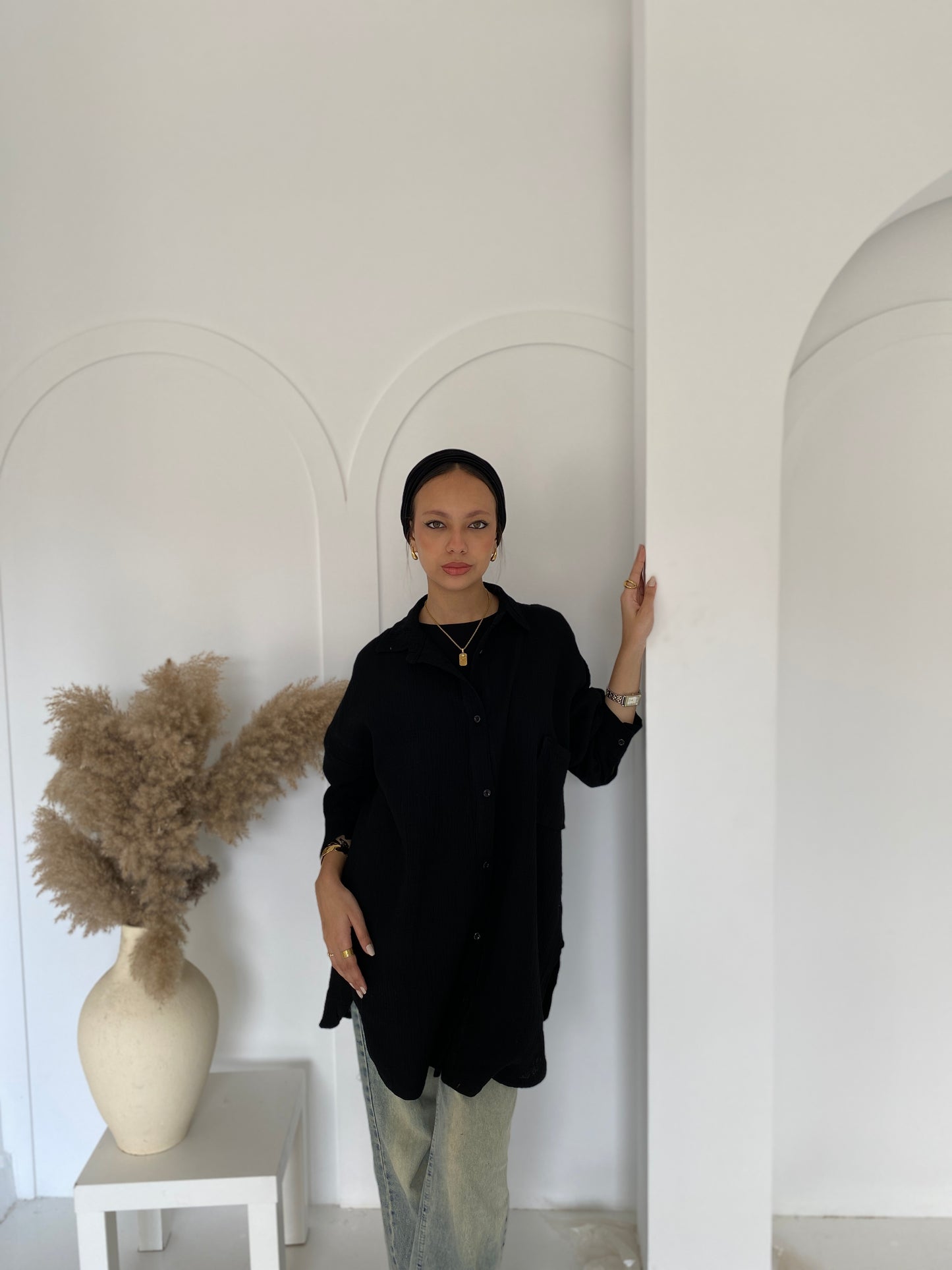 Muslin shirt _ Black