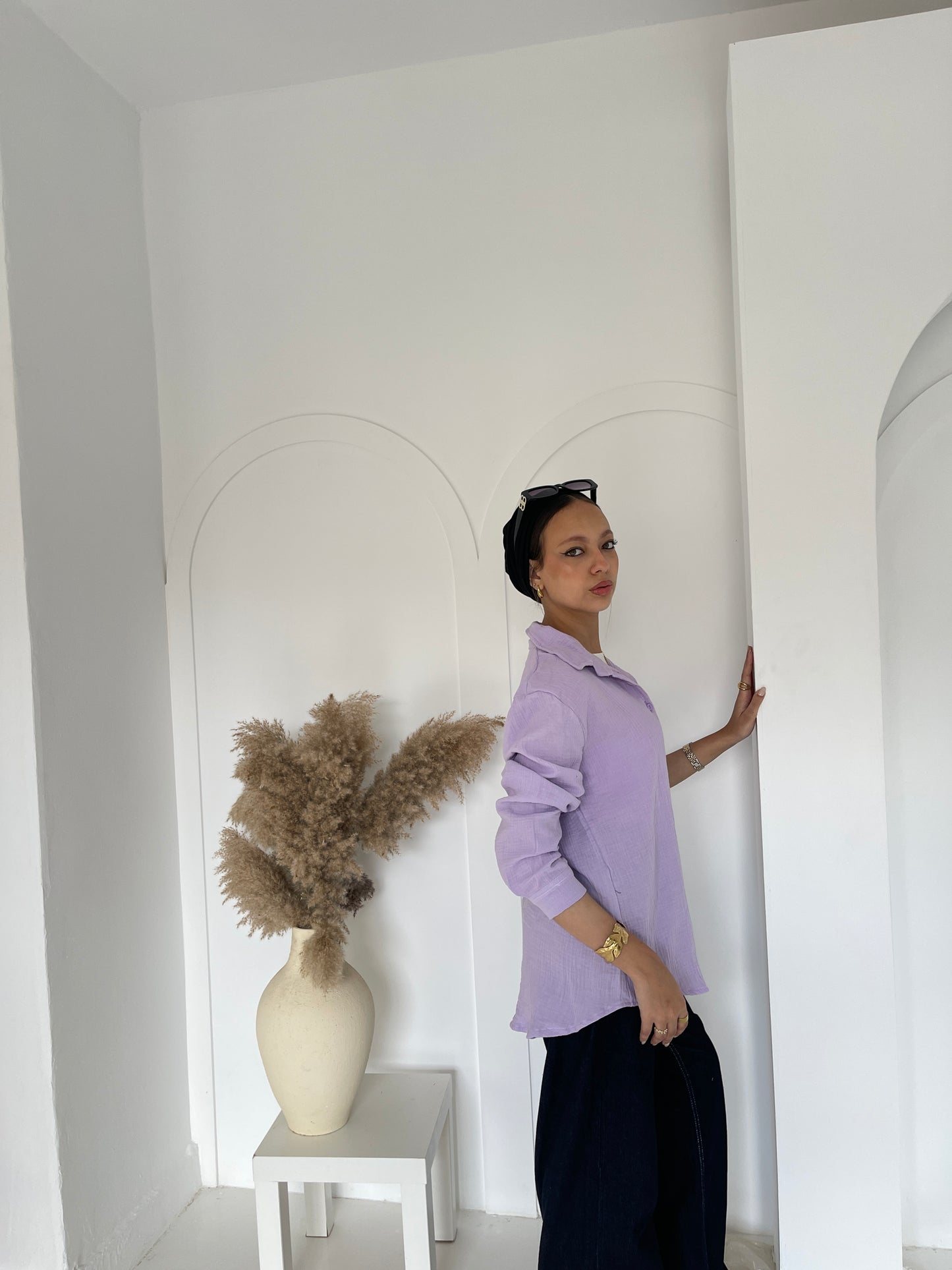 Muslin shirt _ Purple