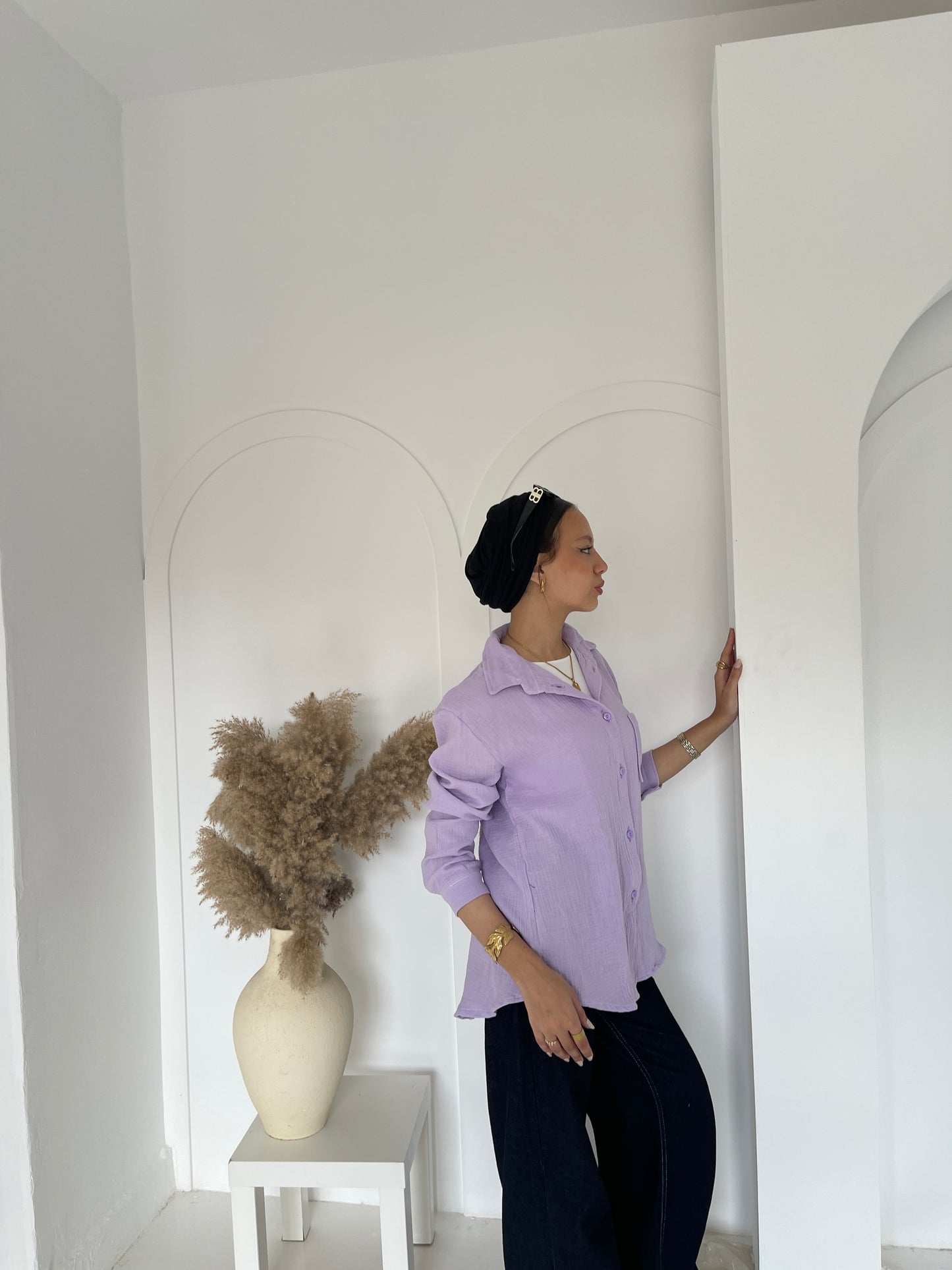 Muslin shirt _ Purple