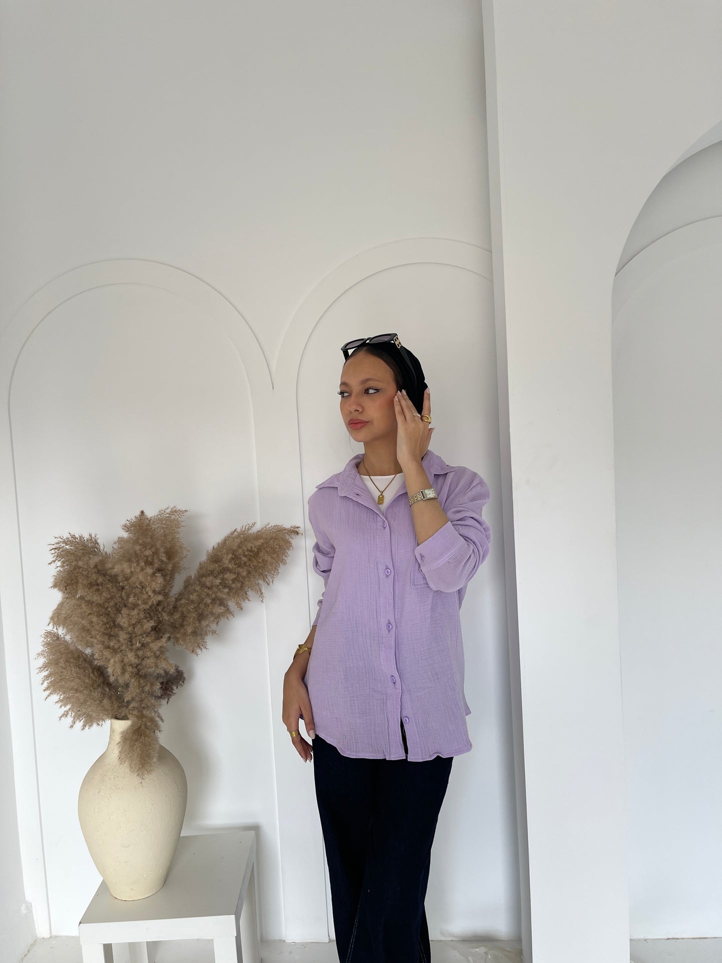 Muslin shirt _ Purple