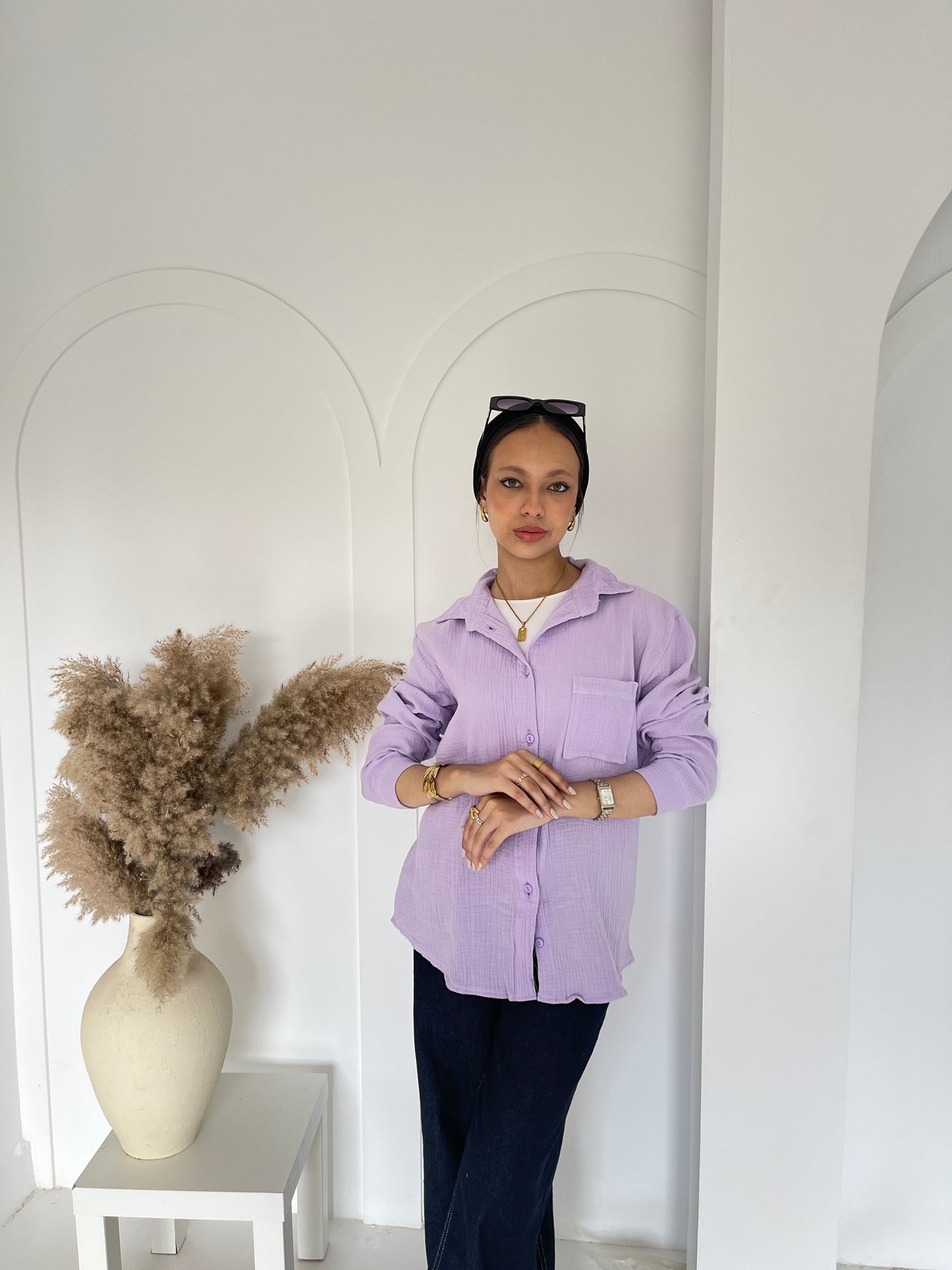 Muslin shirt _ Purple