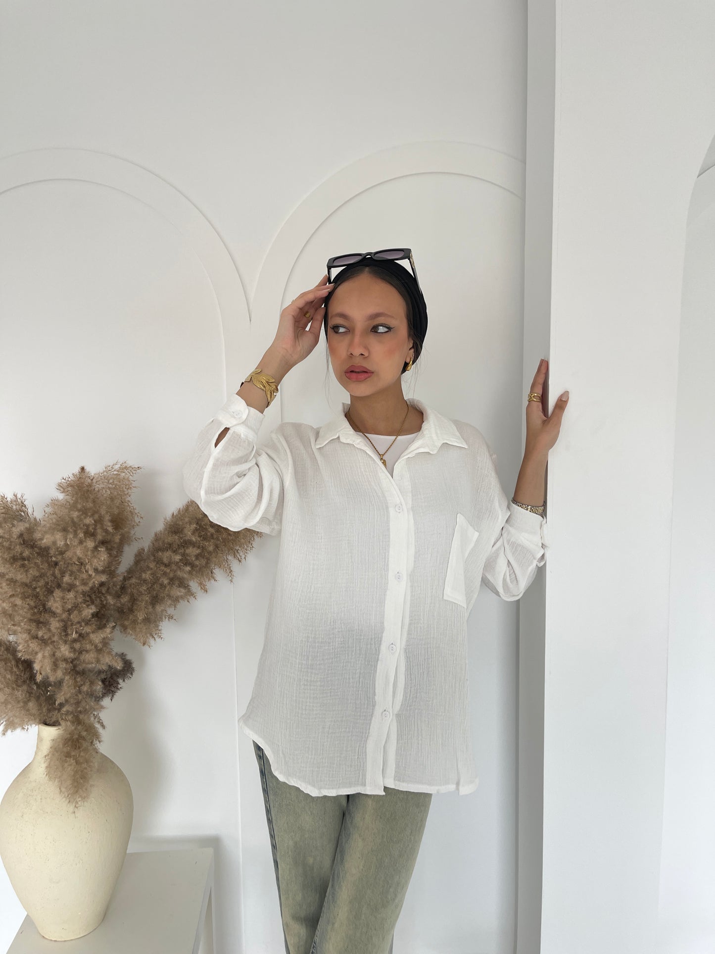 Muslin shirt _ white