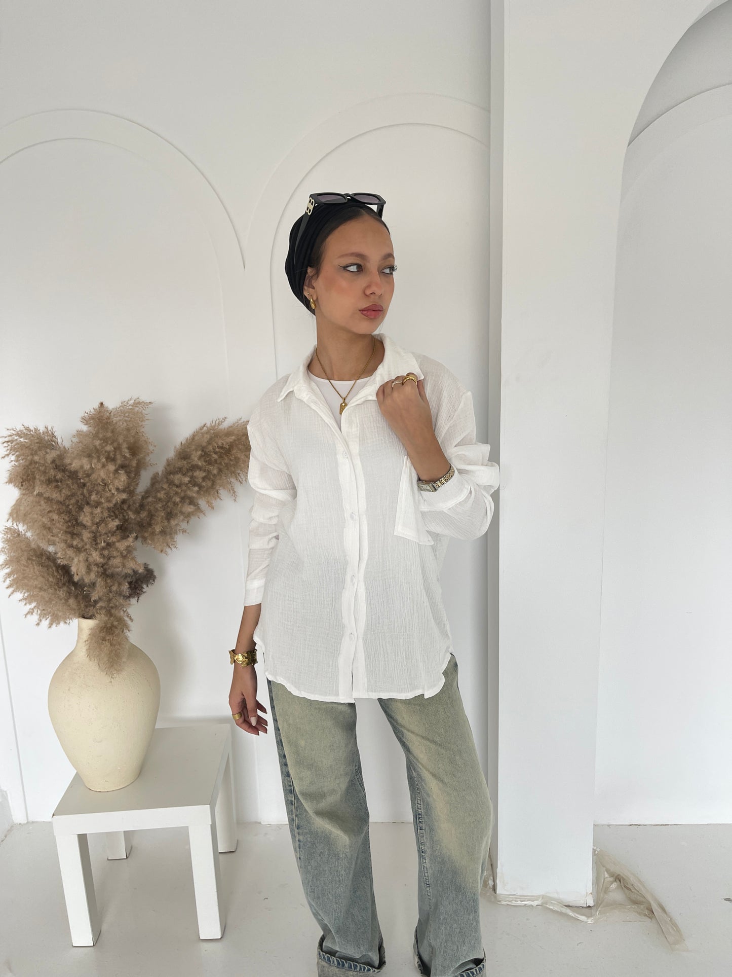 Muslin shirt _ white