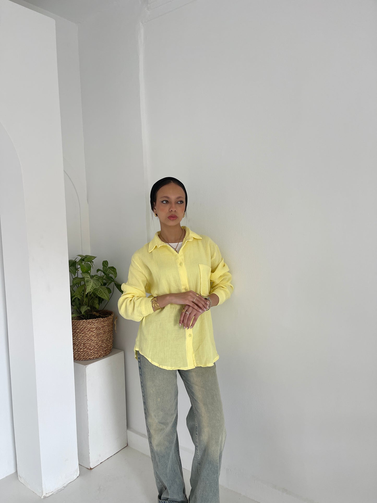 Muslin shirt _ Yellow