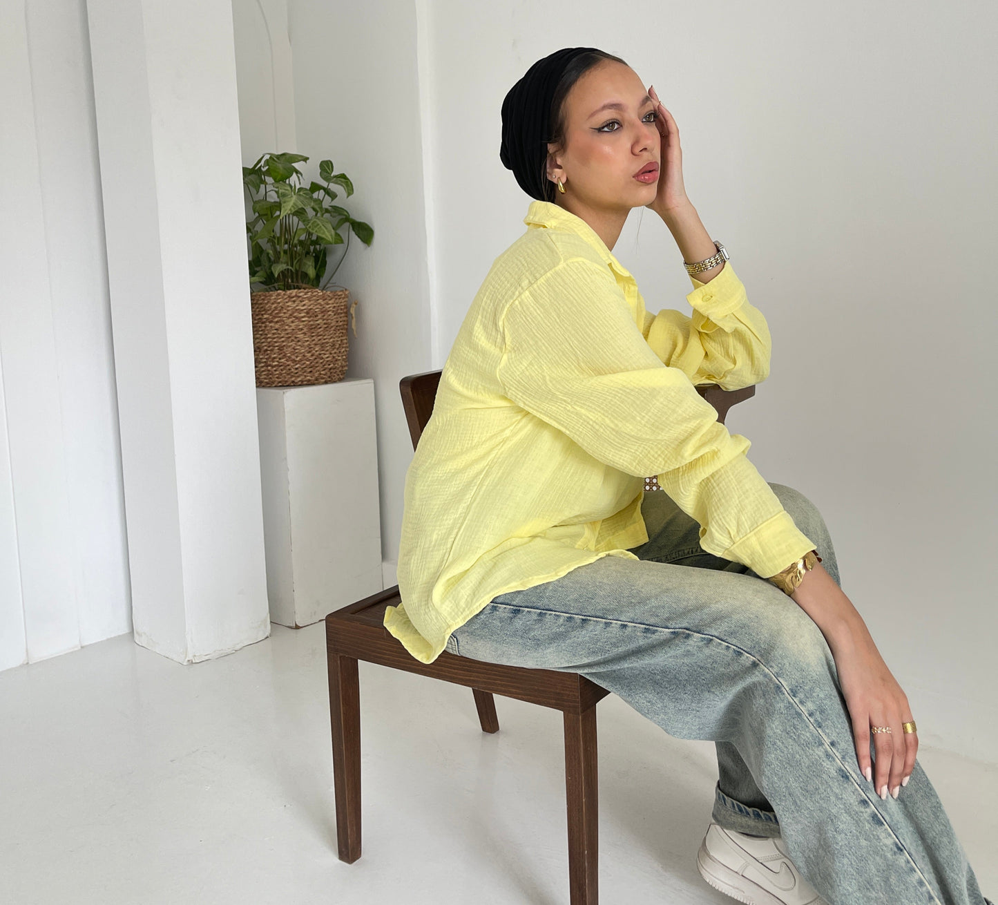 Muslin shirt _ Yellow