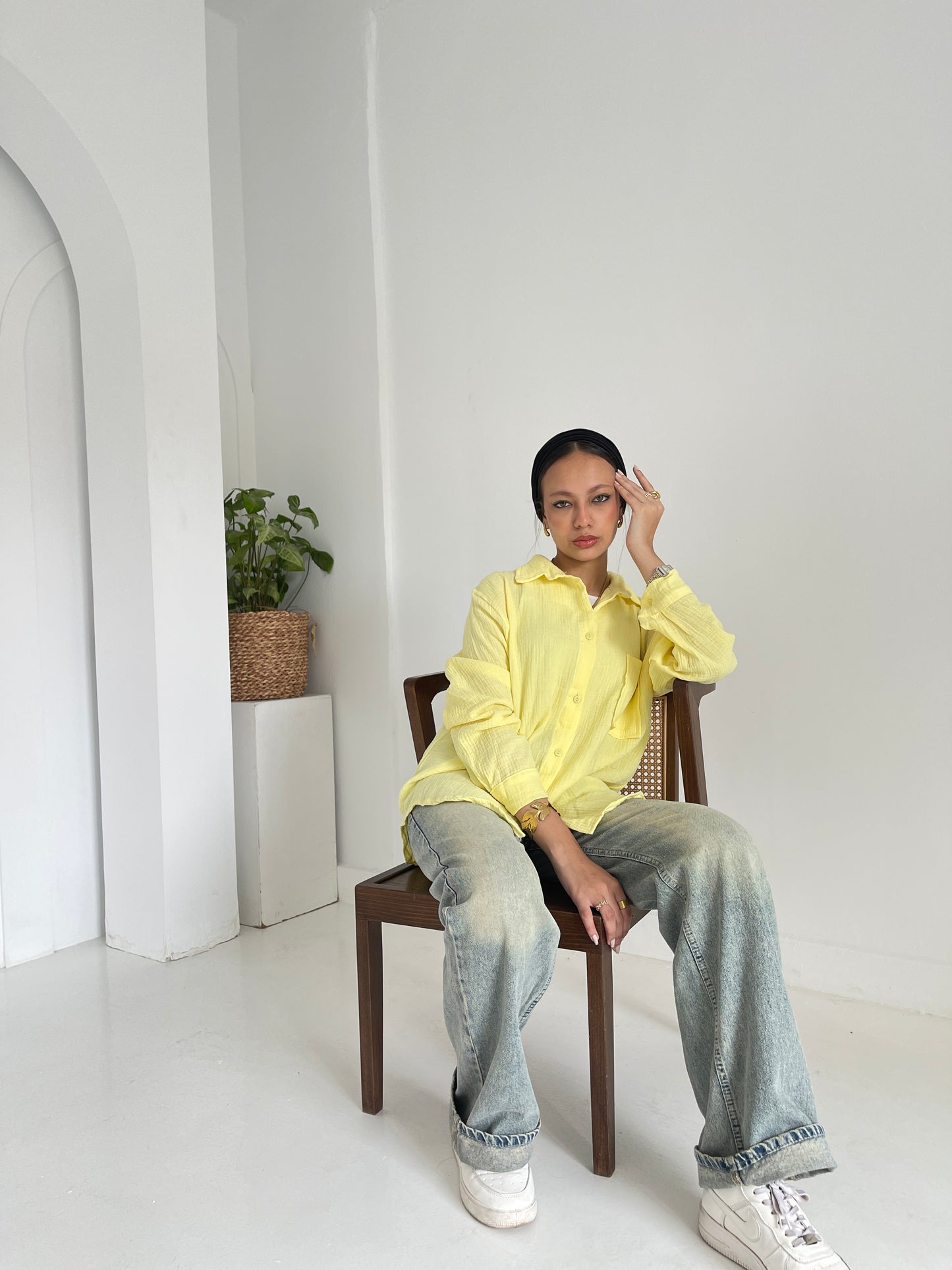 Muslin shirt _ Yellow