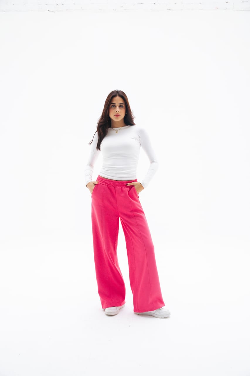 Wide-leg  _ pink
