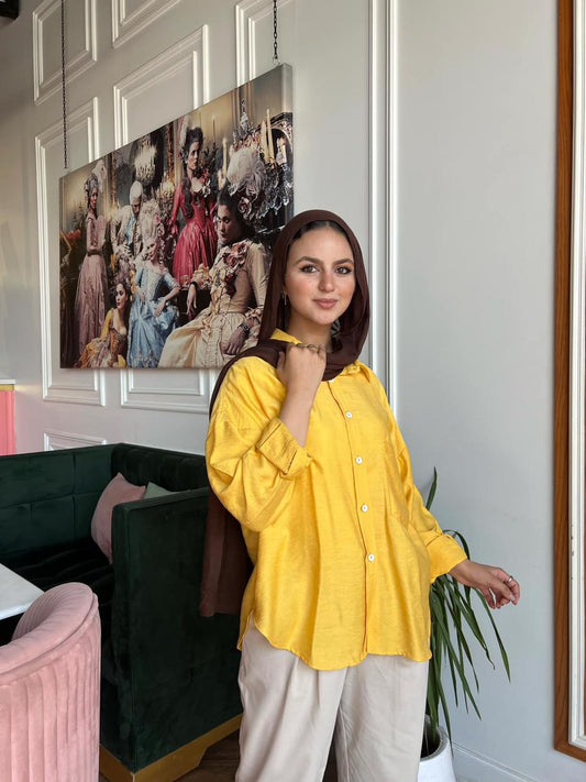 linen shirt - Yellow