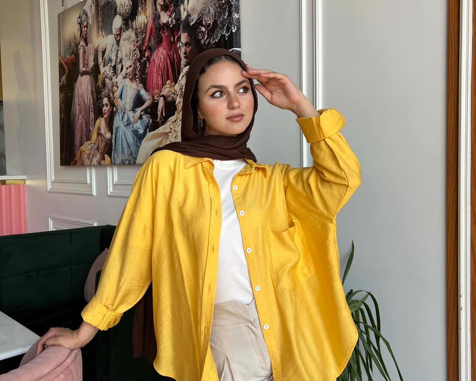 linen shirt - Yellow