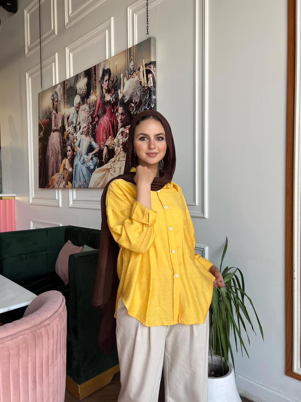 linen shirt - Yellow