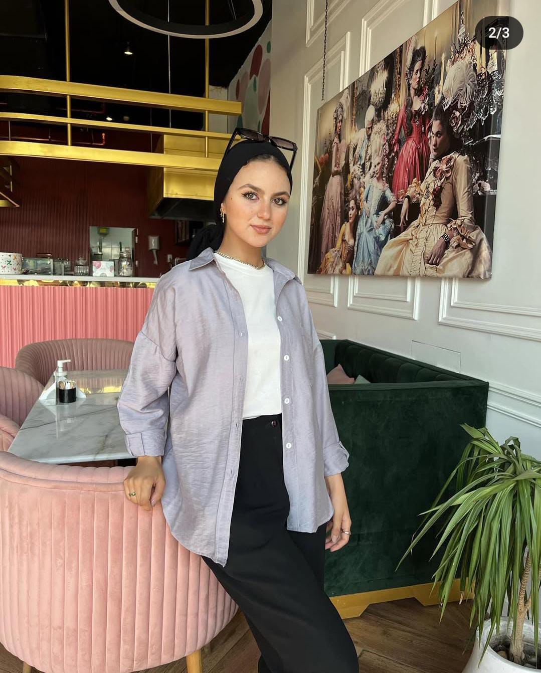Gray linen shirt