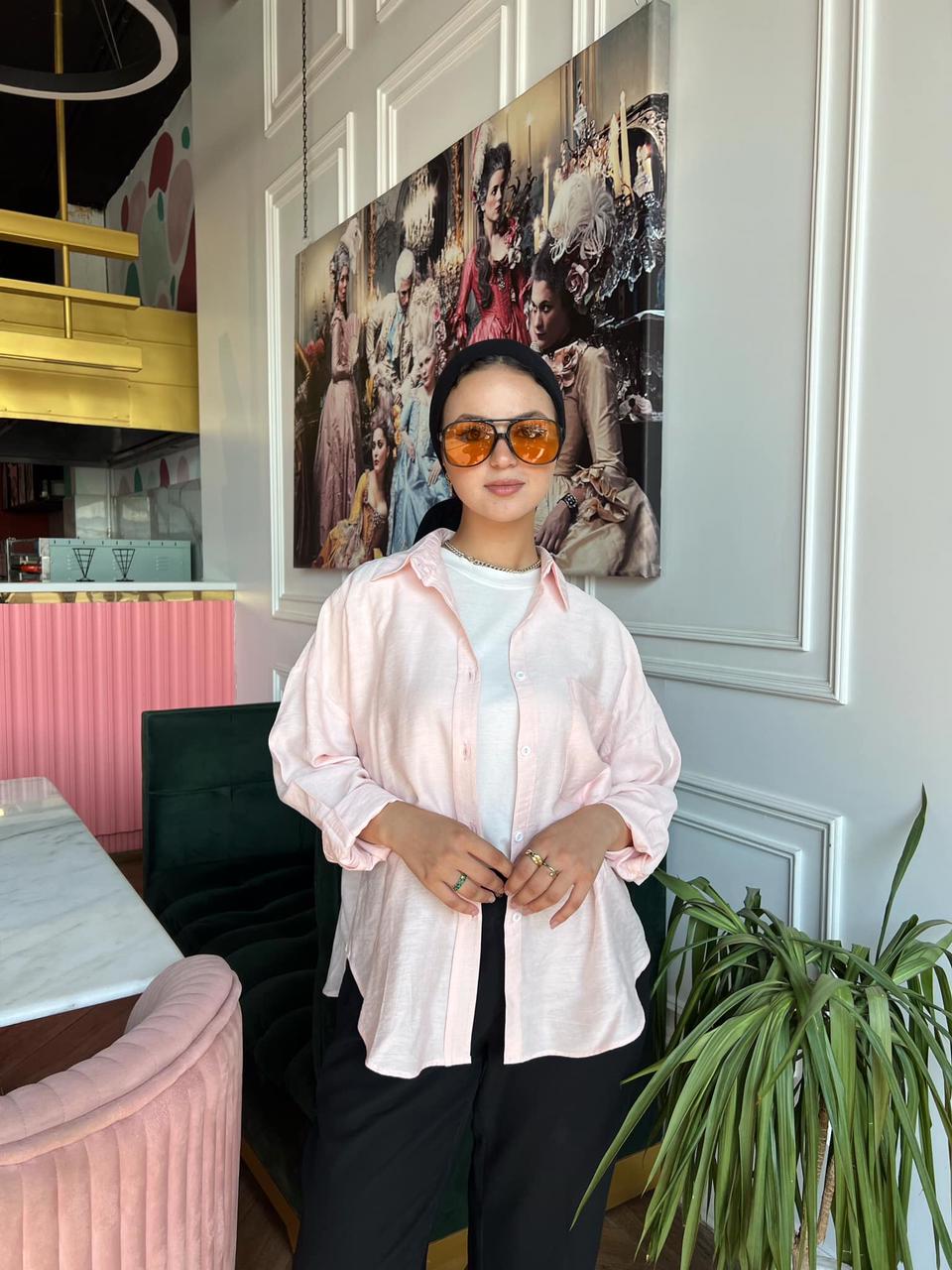 LINEN SHIRT - PINK