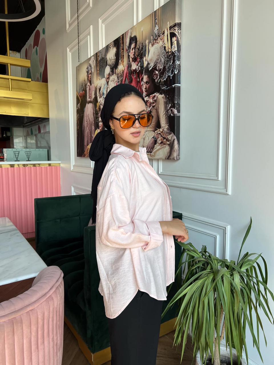 LINEN SHIRT - PINK