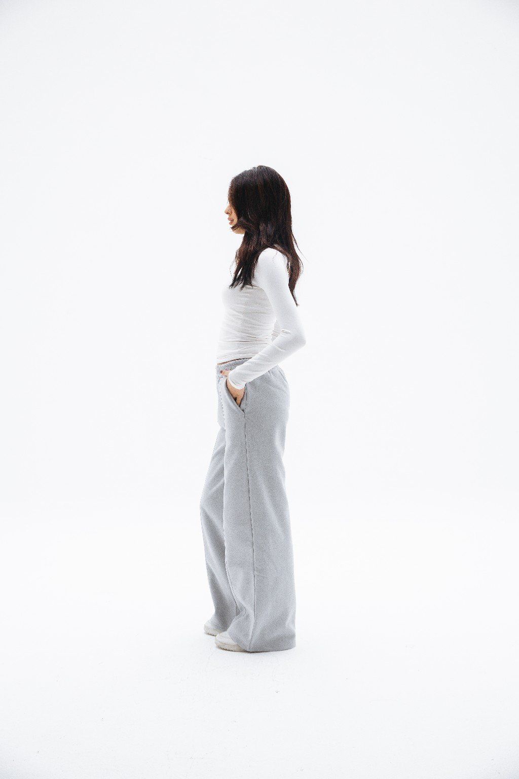 Wide-leg  _ Gray